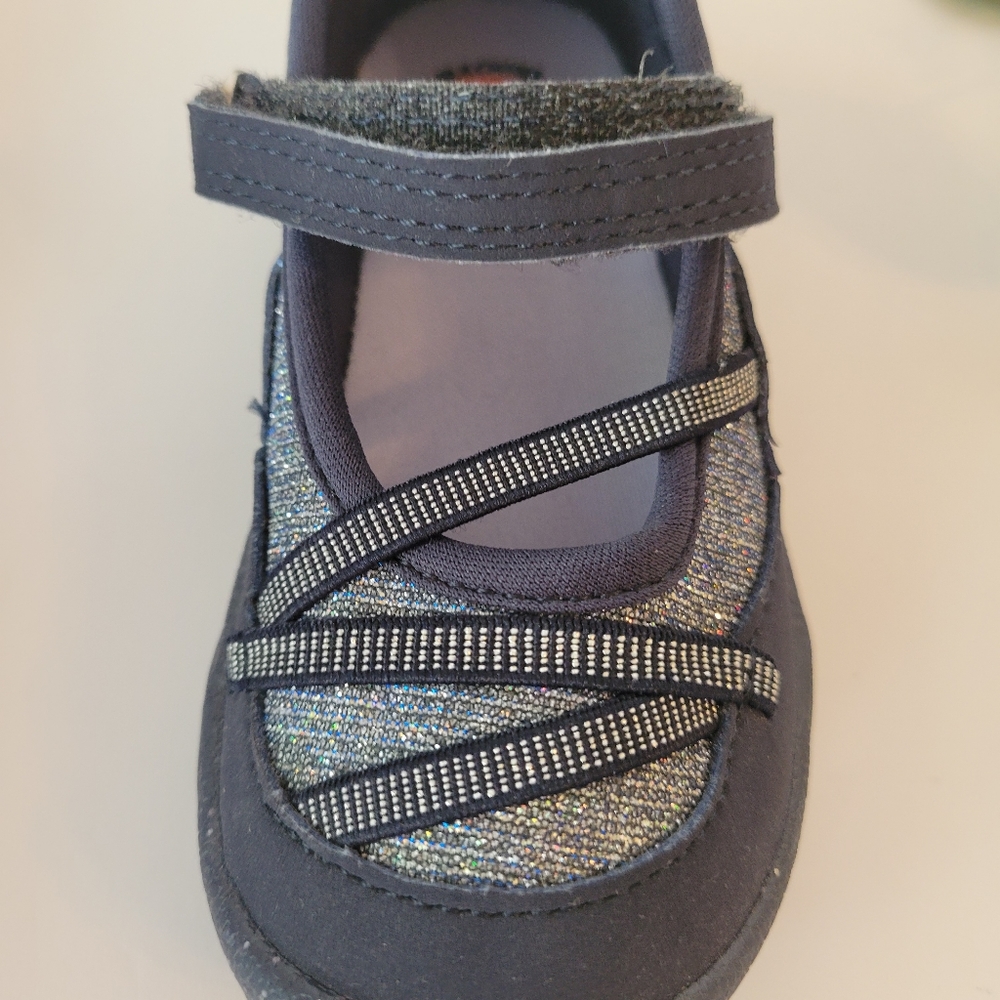 Oshkosh Bigosh Everplay navy blue sparkly Mary Janes girls size 7M - Picture 4 of 10
